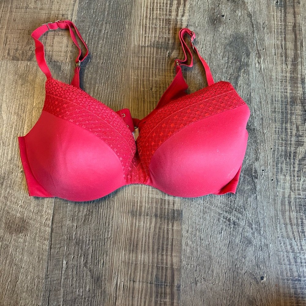 Victoria’s Secret red bra.